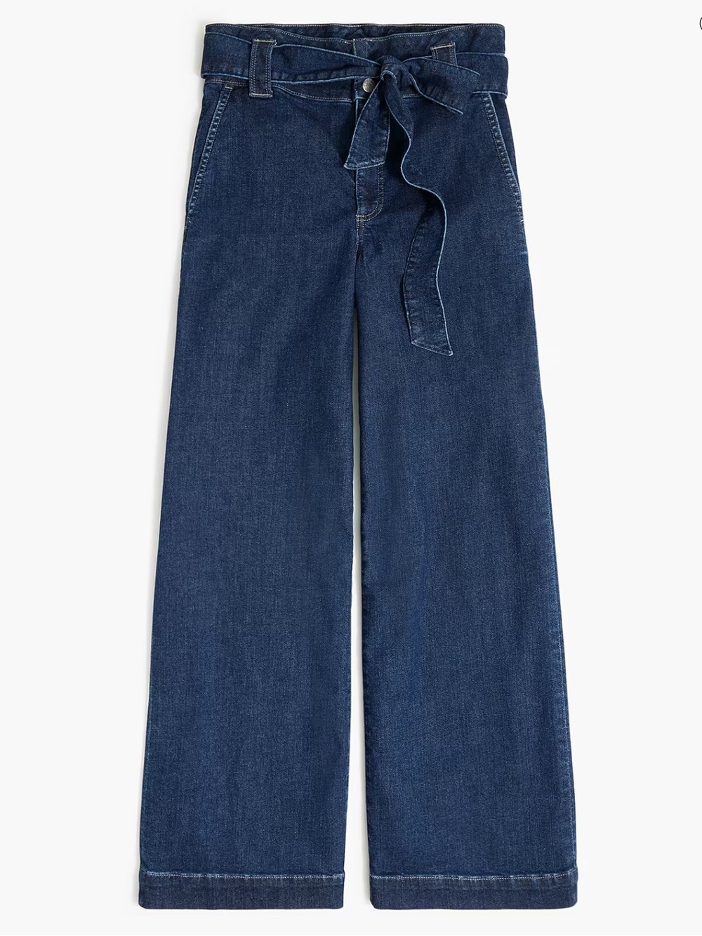J. Crew Factory Wide-leg Paper-Bag Denim Trouser